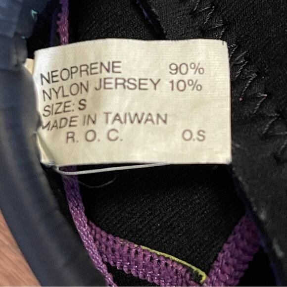 Maui Kids Neoprene One Piece Dive Gear Shorty Wet Suit Purple Yellow Size M - Picture 5 of 5